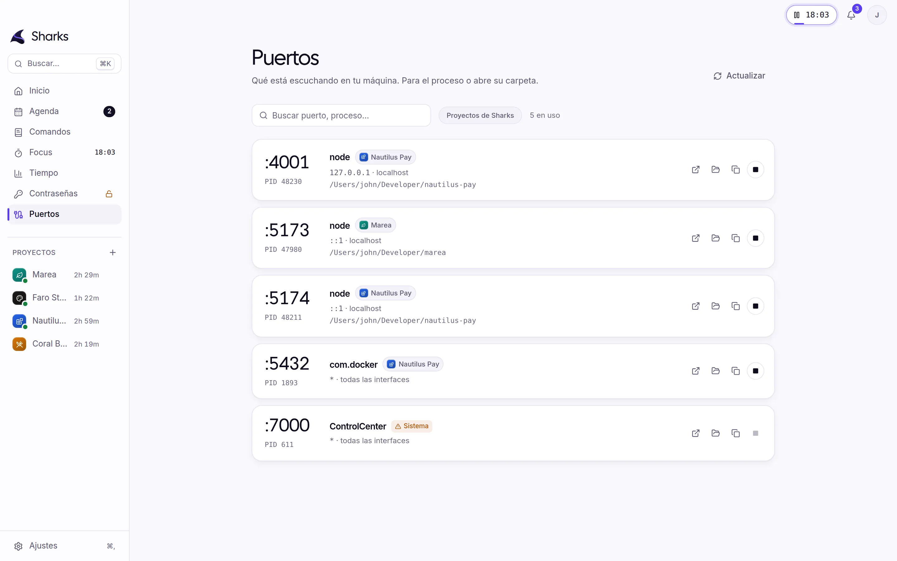 Puertos: ¿Quién usa el 5173?